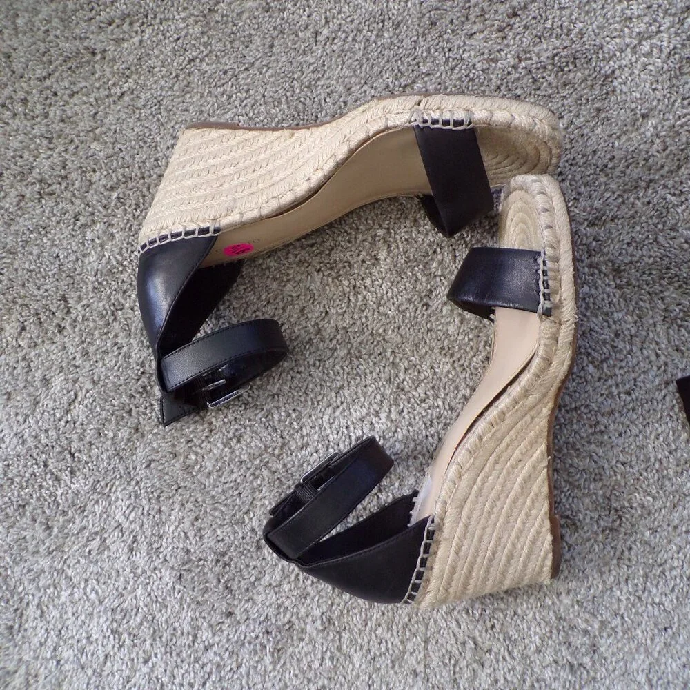 Vince Camuto Leather wedge espadrilles 9.5
